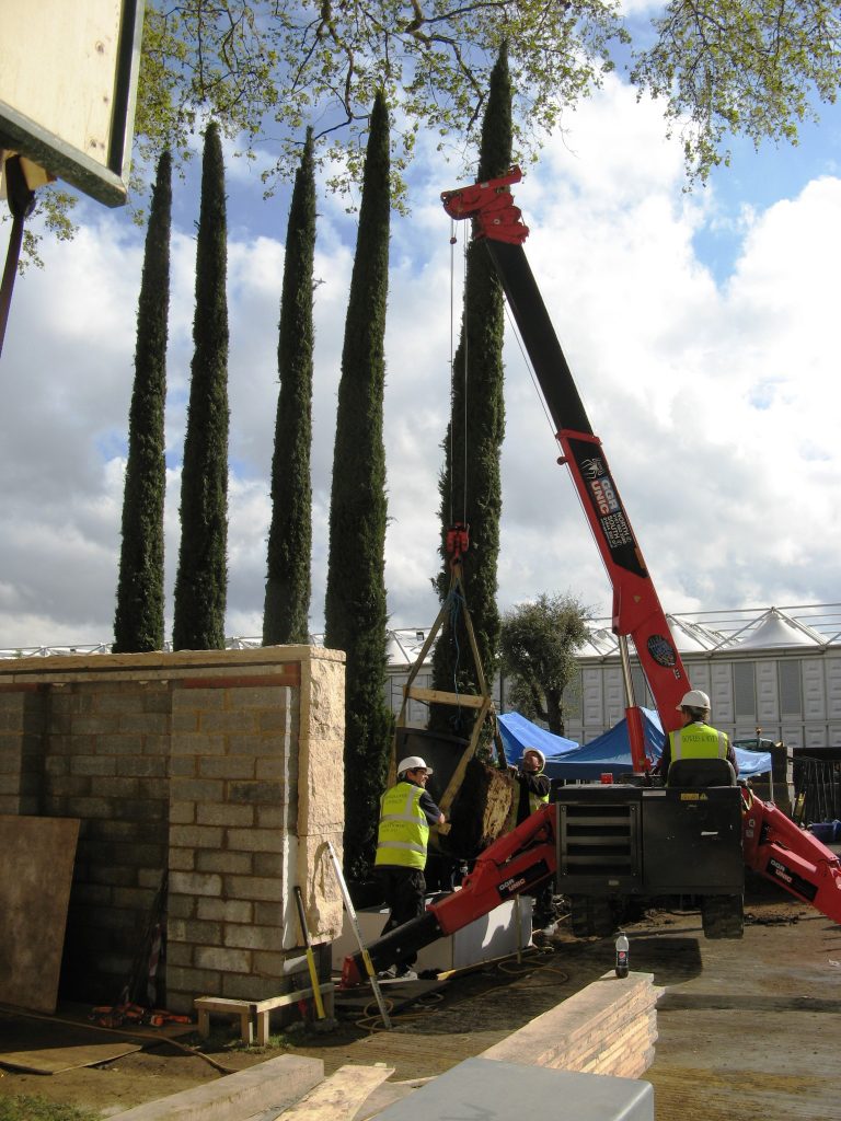 Chelsea flower show - planting trees