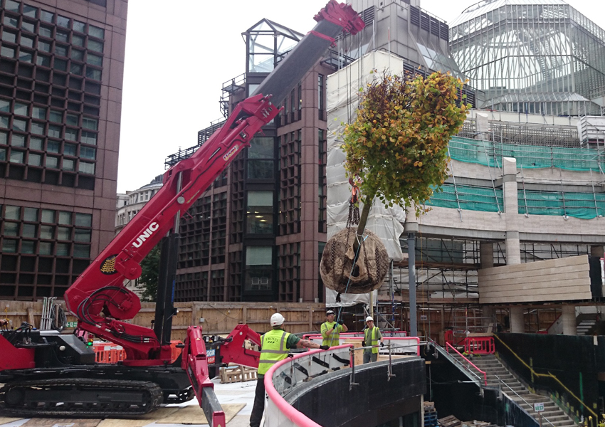 This URW-1006 helped install a very large tree in London
