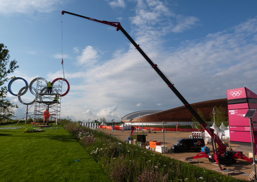 A URW-1006 helped install Olympic Rings in Olympic Park, London