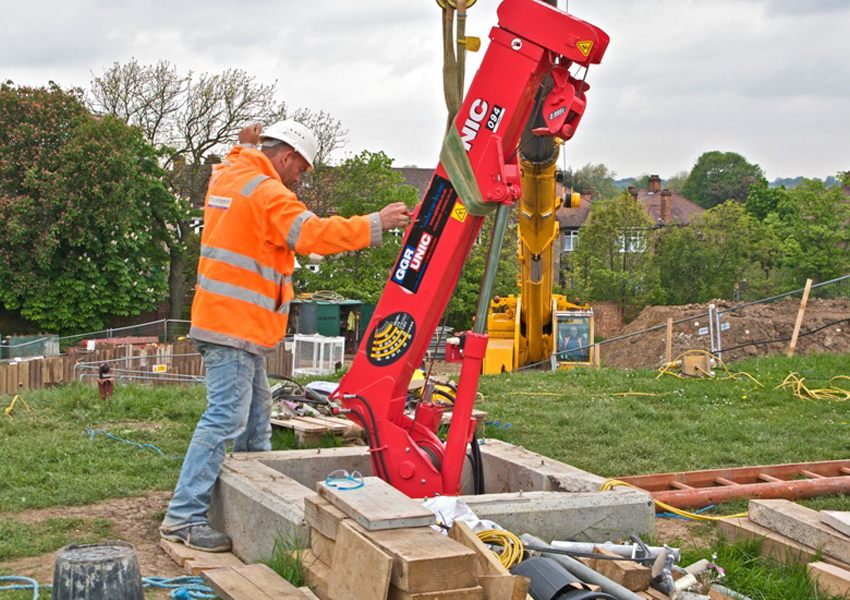 UNIC Mini Cranes can be disassembled and transported to very hard to reach areas then built up again